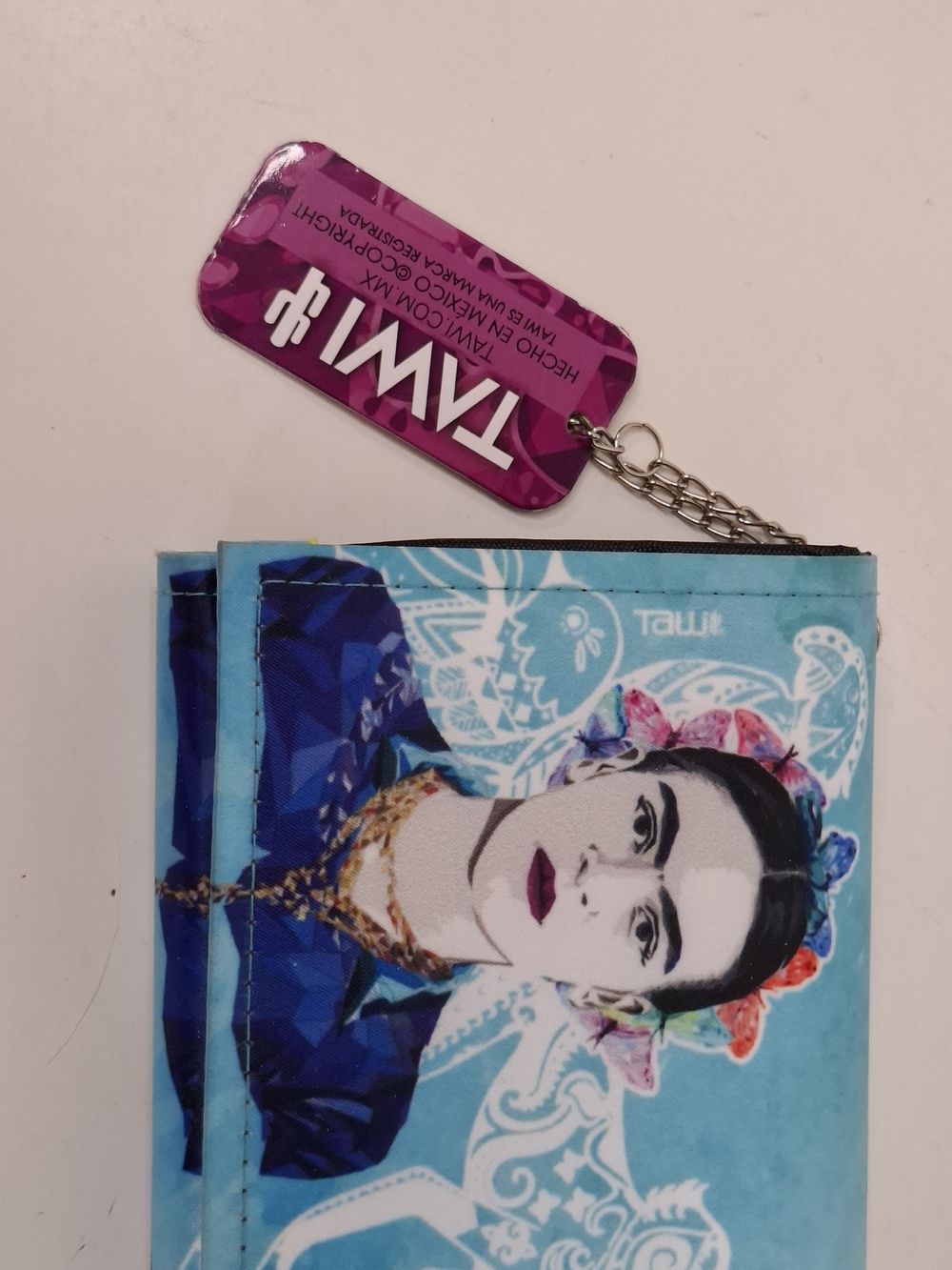 Blue Frida Kahlo-Print Women's Clutch Wallet - Picture 7 of 9